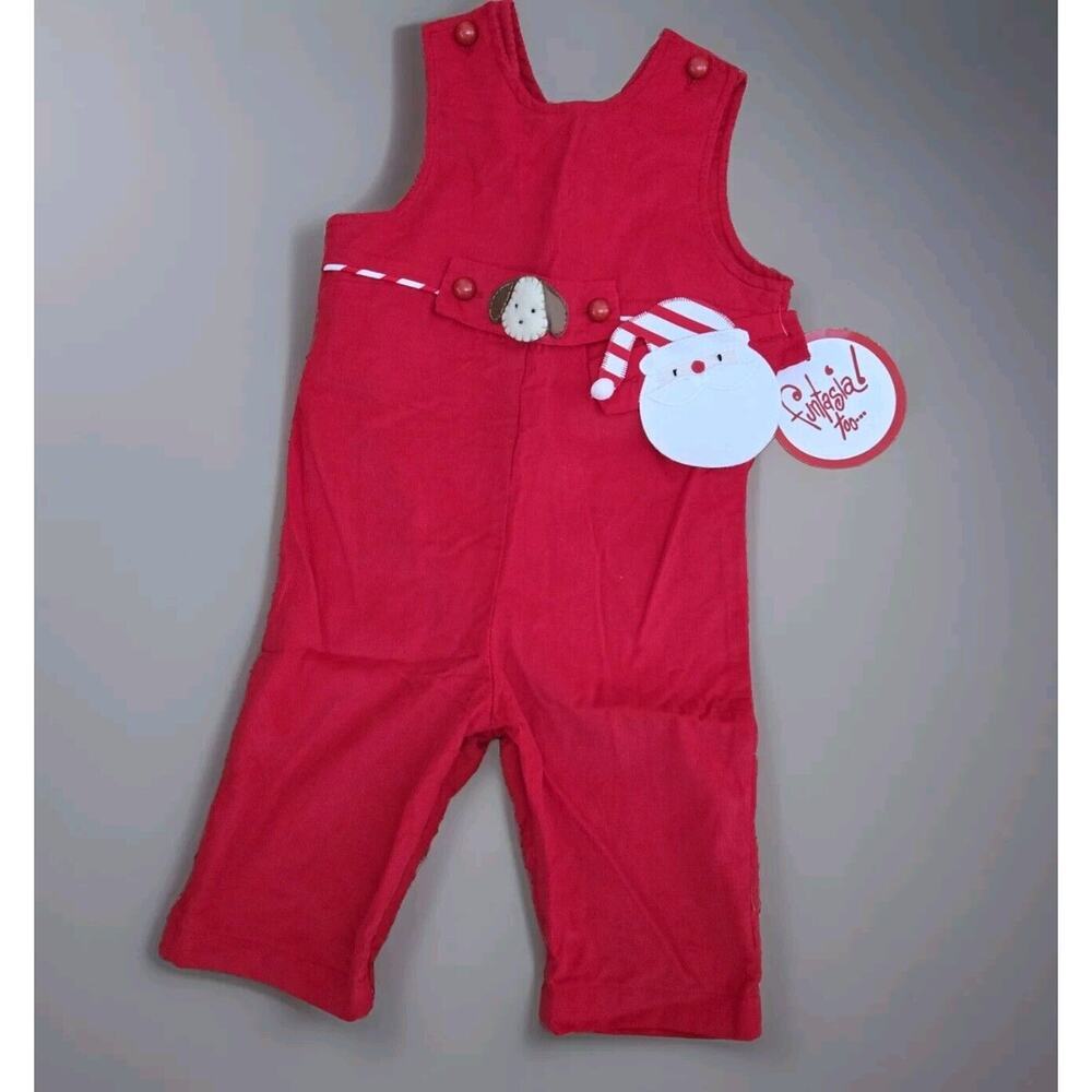 NWT Funtasia Too Red Santa 18 mo John‎ John One Piece Holiday Christmas